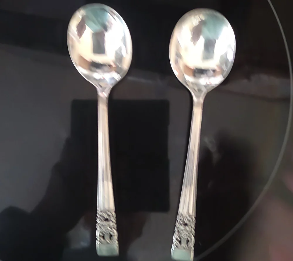 Silver Platedsoop Spoons - Pair